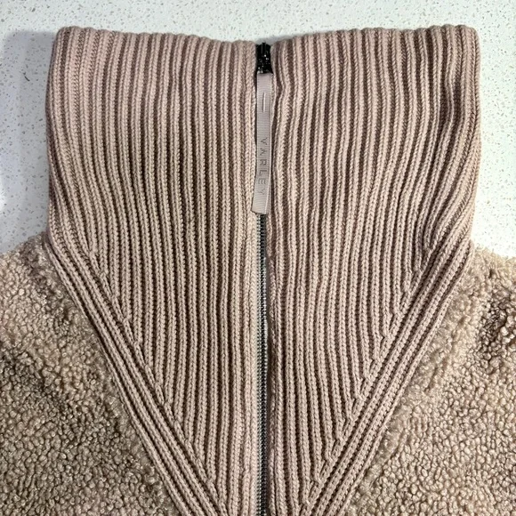 Varley Ardley Zip Through Boucle Sherpa Sweater Size Large - Picture 9 of 15
